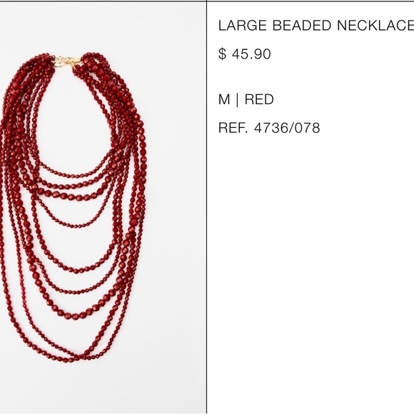 •SOLD• ZARA Large beaded necklace - Picture 2 of 2